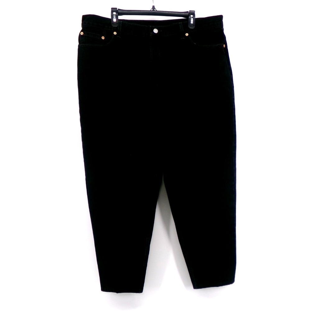 Vintage Levi's Jeans Women's Size 22W Short 550 Black Tapered  Y2K Made in USA